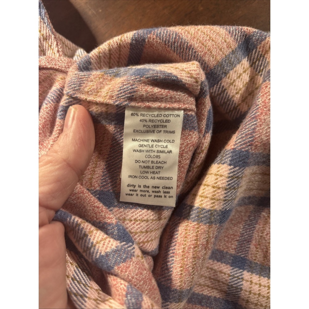 TOAD & CO - NEW w TAG - Womens S Pullover 1/4 Zip BODIE‎ Flannel Shirt Pink - Picture 14 of 14